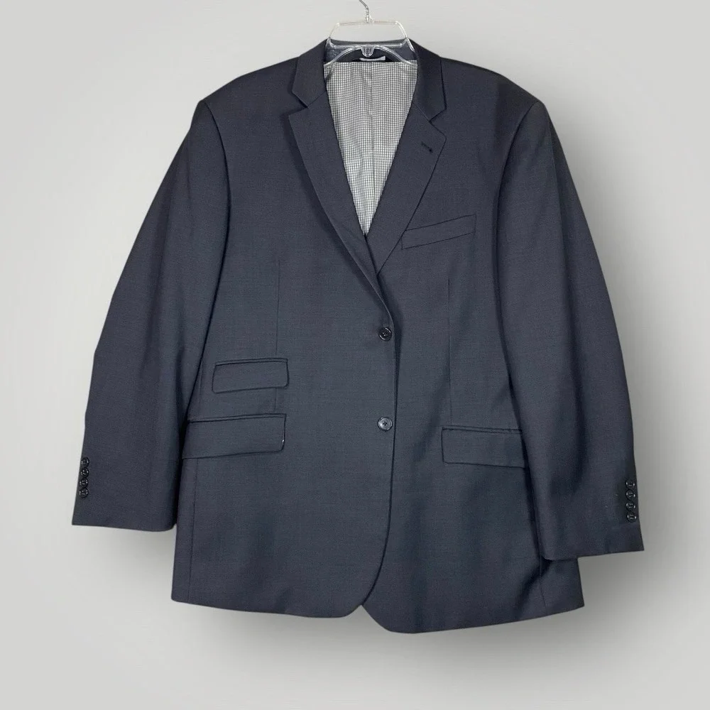 Coogi Luxe Wool Shell Blazer Suit Jacket Size 46R Dark Color *See Photos*